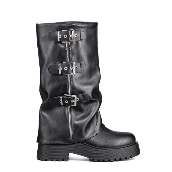 Botas Largas Casual Negro De Moda Mujer Weide RQ80