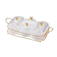 Bothyi - Bandeja De Frutos Secos, Plato Dividido Con Corona Para Servir En Fiestas, Comedor, Cocina, Estilo E