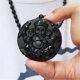thumbnail image 4 of Collar ASGIFT con colgante unisex de obsidiana natural y ganesha, 4 of 8