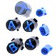 thumbnail image 1 of Deal4GO Paquete de 8 botones de plástico ABXY y teclas Menú, Ver, Compartir de repuesto para controlador Xbox Series S y Xbox Series X (Azul) (XSSX-8PB), 1 of 4