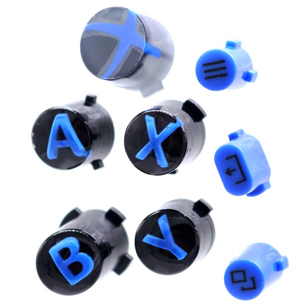 Deal4GO Paquete de 8 botones de plástico ABXY y teclas Menú, Ver, Compartir de repuesto para controlador Xbox Series S y Xbox Series X (Azul) (XSSX-8PB)