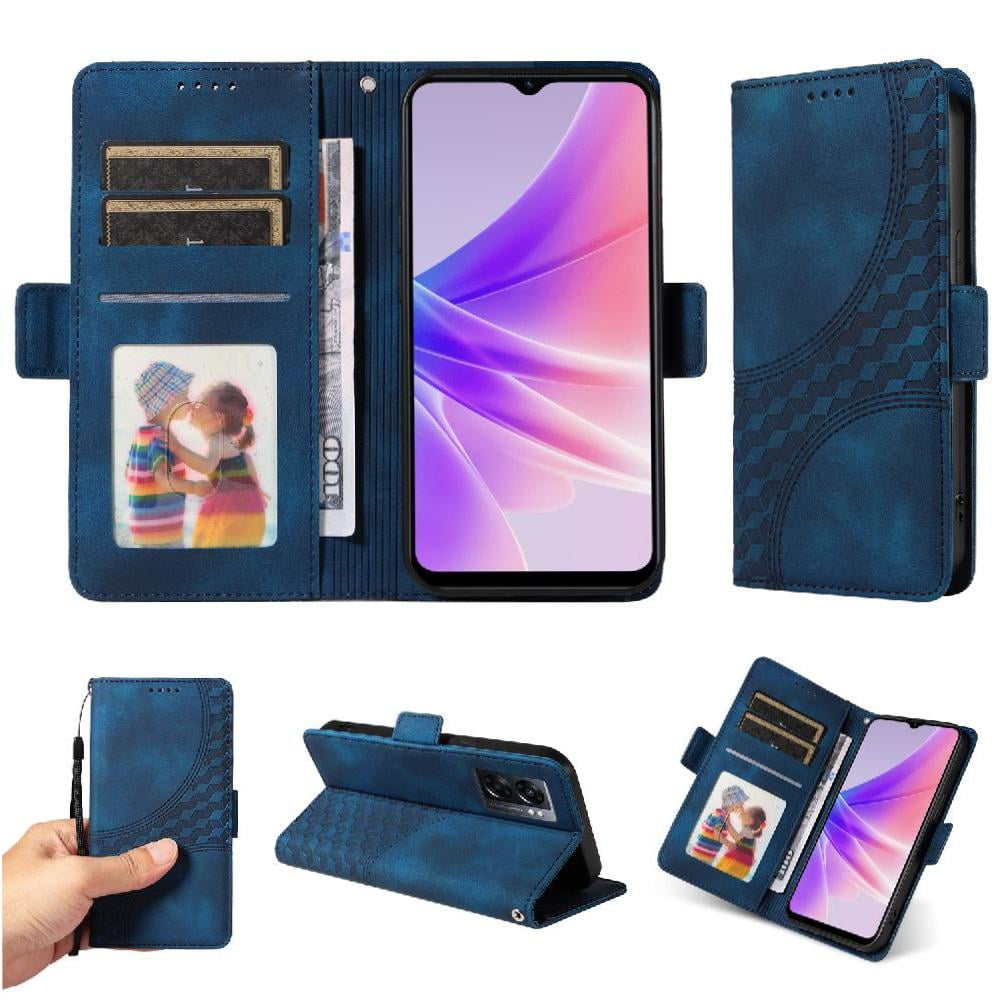 Carcasa Foxdock Oppo A77 5g De Cuero Pu, Diseño Acolchado Clásico, Protección Contra Caídas Y Rayones