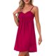 thumbnail image 4 of INSPIRE CHIC Lencería para Mujer con Volantes sin Mangas Camisón Suave Escote en V Ropa de Casa XL Rojo, 4 of 6