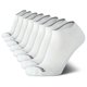 thumbnail image 1 of Calcetines Reebok Low Cut para hombre, paquete de 8, tallas 6-12,5, blancos, 1 of 7