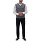 thumbnail image 2 of INSPIRE CHIC Chaleco de Suéter para Hombre Cuello en V Tejido sin Mangas Talla XL Gris Oscuro, 2 of 5