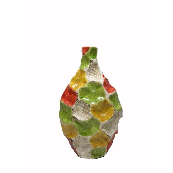Jarrón de cerámica DeSma Group H2894 Multicolor 12x7x20 cm