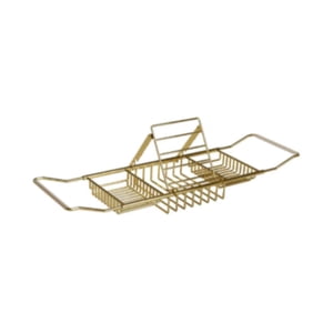 Bothyi - Tablero De Mesa Para Bañera, Estante De Baño De Alambre, Estante Para Bañera Para Tableta, Jabón, Champú, Dorado Con Soporte