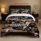 thumbnail image 1 of Teen Wolf Stiles Classic Expression And Lines Collage Pattern Three-Piece Set Soft And Comfortable Bedding Set Suitable for All Seasons, 1 of 5