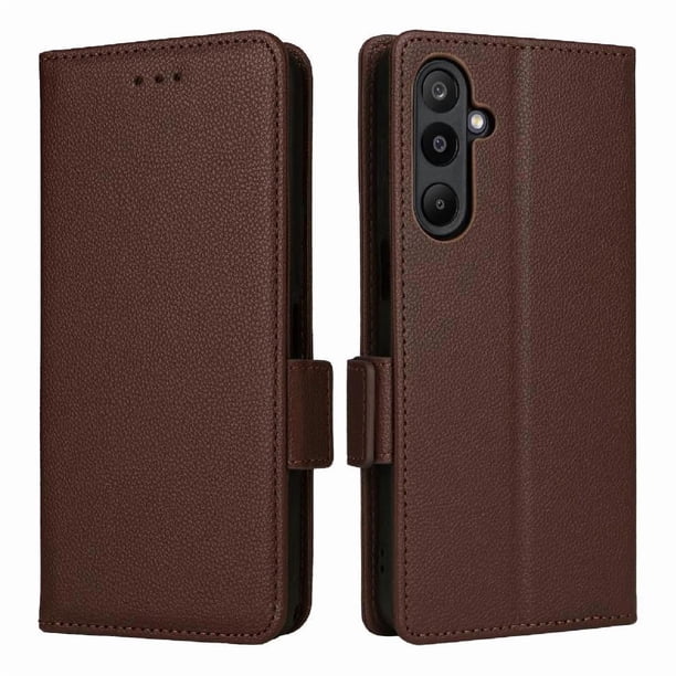Funda Cartera para Samsung Galaxy F16 5G Tapa Flip con Ranuras y Soporte Marrón