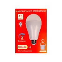 Ampolleta Led De Emergencia Fsl 15W E27 Luz Fría 6500K Con Doble Batería
