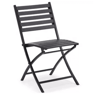 Velazio - Silla Plegable Para Terraza, Restaurantes, Pack X2 Negro