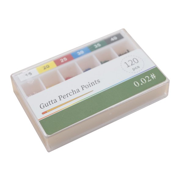 Puntas de Guta Percha Dental FUREIN SMILE Conicidad 0.02 Paquete de 120 unidades
