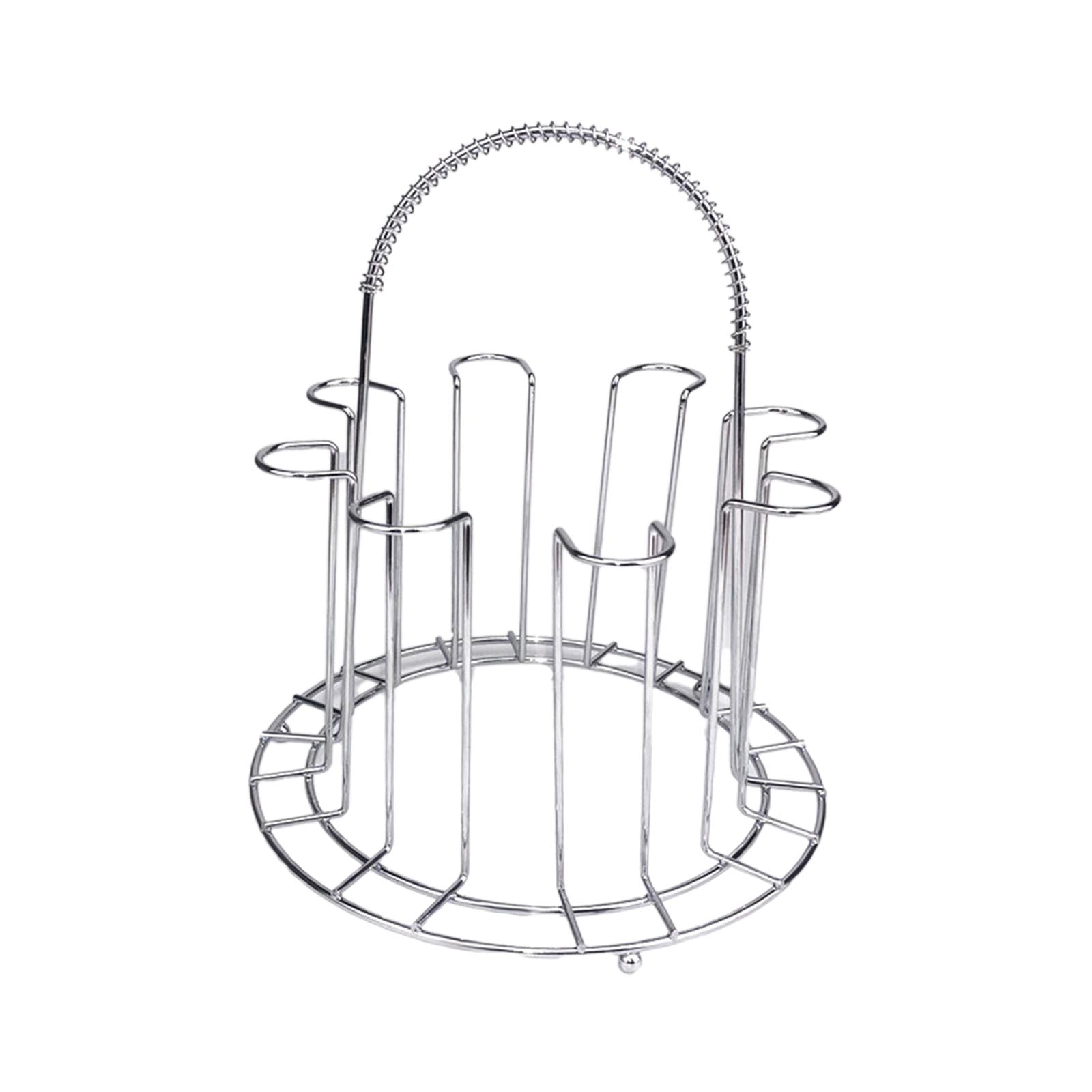 Magideal - Organizador De Tazas De Acero Inoxidable, Organizador De Almacenamiento, Estante Para Copas De Vino, Portavasos, Estante De Secado, Para Restaurante,