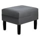 thumbnail image 4 of Sofa New Retro 3c + 2 Pouf Felpa 00 Gris, 4 of 6
