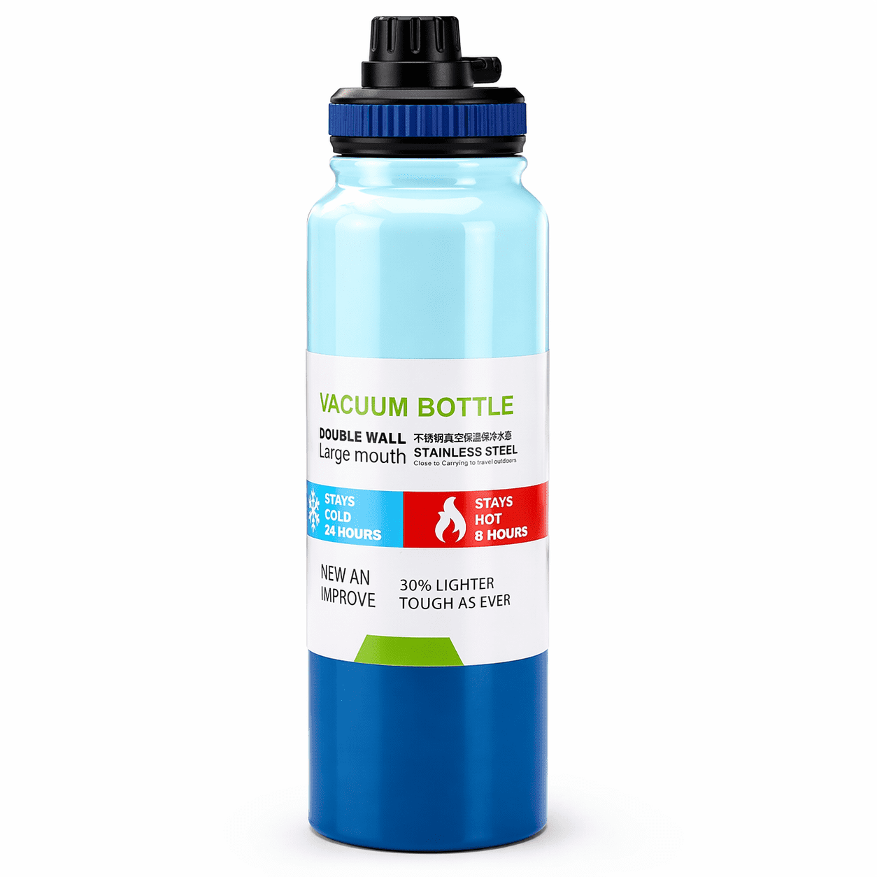 Wakeshome - Termo Vaso Termico 1000 Ml Acero Inoxidable Antiderrame