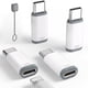 thumbnail image 1 of Paquete de 4 adaptadores Lightning a USB C para iPhone y Samsung, 1 of 8