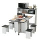 thumbnail image 1 of Juego De Comedor plegable + 4 Pisos + Mueble Organizador  Gris/Negro, 1 of 6