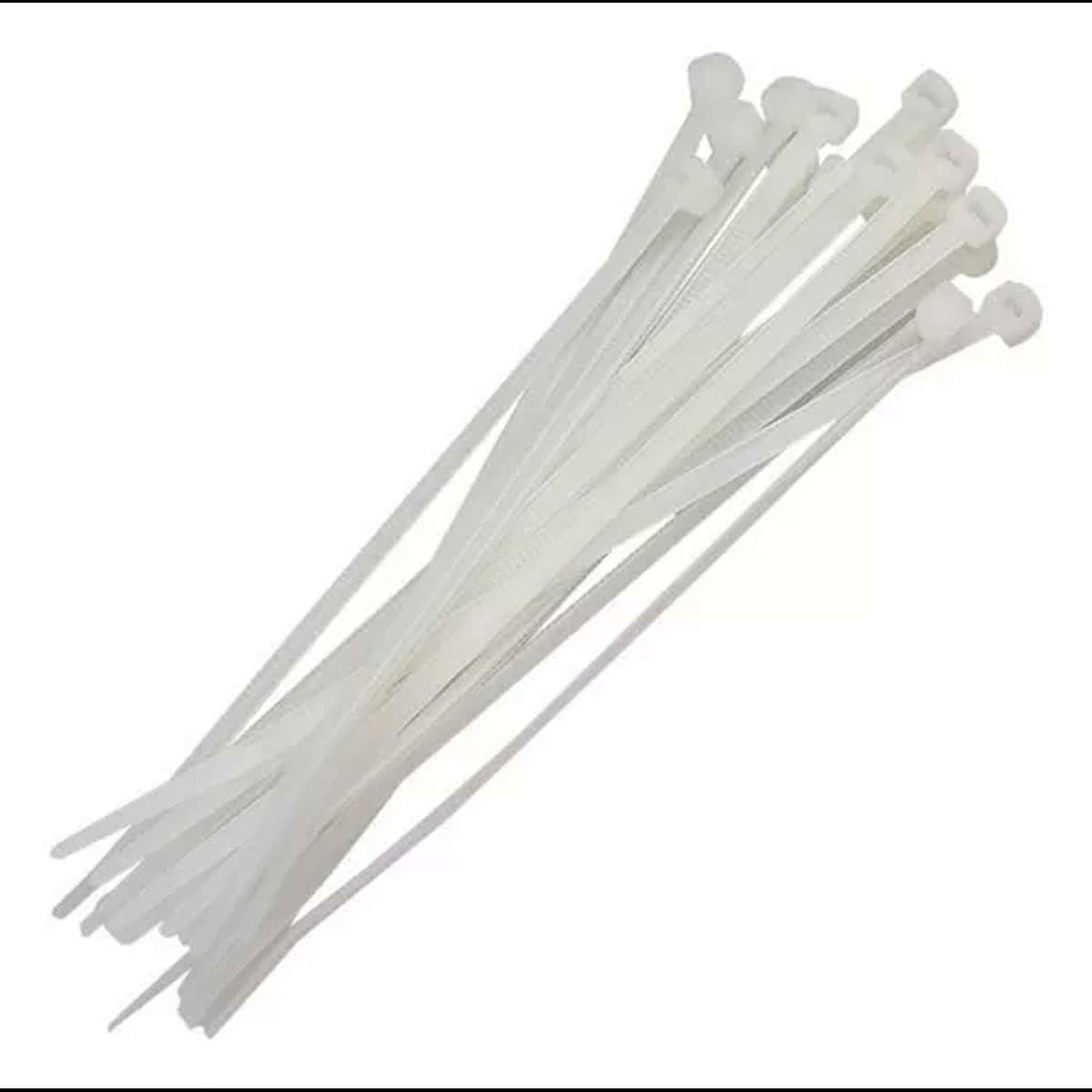Gen - Amarra Plastica Cable 160mm Precinto Abrazadera Brida Nylon Blanco