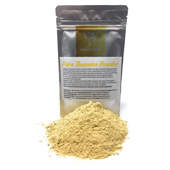Polvo de Madera Thanaka Puro 50g Herb Naturegrail