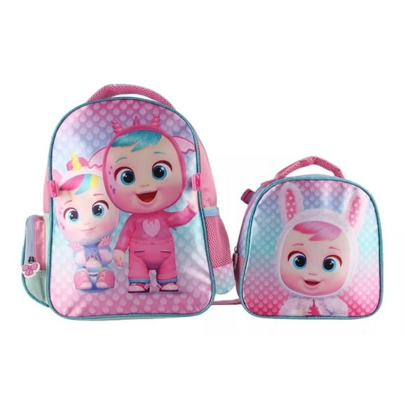 Pack Mochila Con Lonchera Bebes Llorones Cry Babies