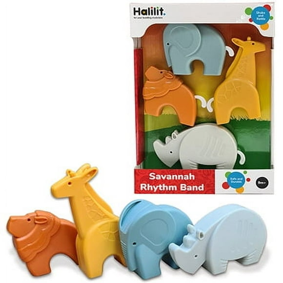 Juguete Musical Animales Con Sonido Savana Set 4