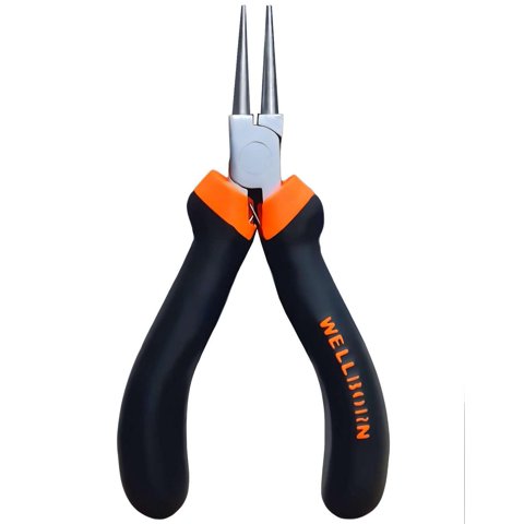 Gen - Alicate Joyero Pinza Punta Larga Fina Conico Manualidades Negro