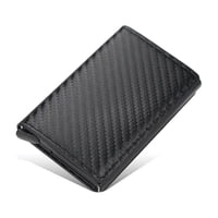 Mercado Cbf - Billetera Hombre, Porta Tarjetas Protección Rfid , Negro Liso