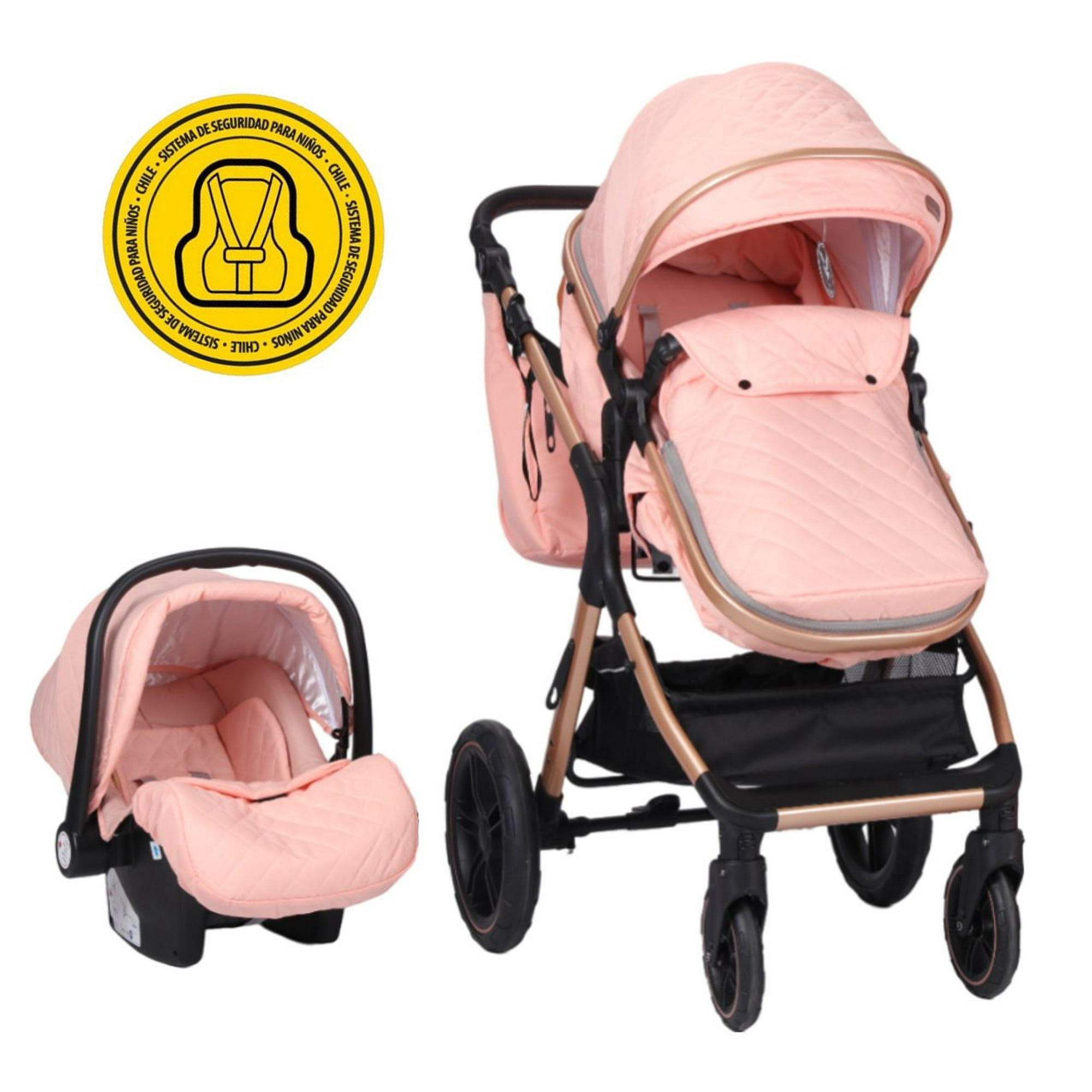 Coche Travel Sytem X1 Pink Con Silla Certificada