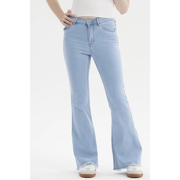 Jeans Mujer Flare Monse Celeste - ll