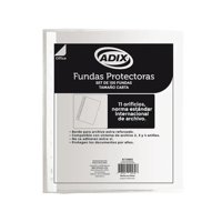 Fundas Protectoras Plasticas Transparente Carta 100 Un Adix