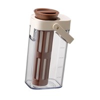 Magideal - Cafetera De Café Frío, Jarra De Té Con Tapa Sellada, Botella De 1 L Para Preparar Café Frío, Dispensador De Bebidas Frías Para Bebidas De Frutas, Bebi