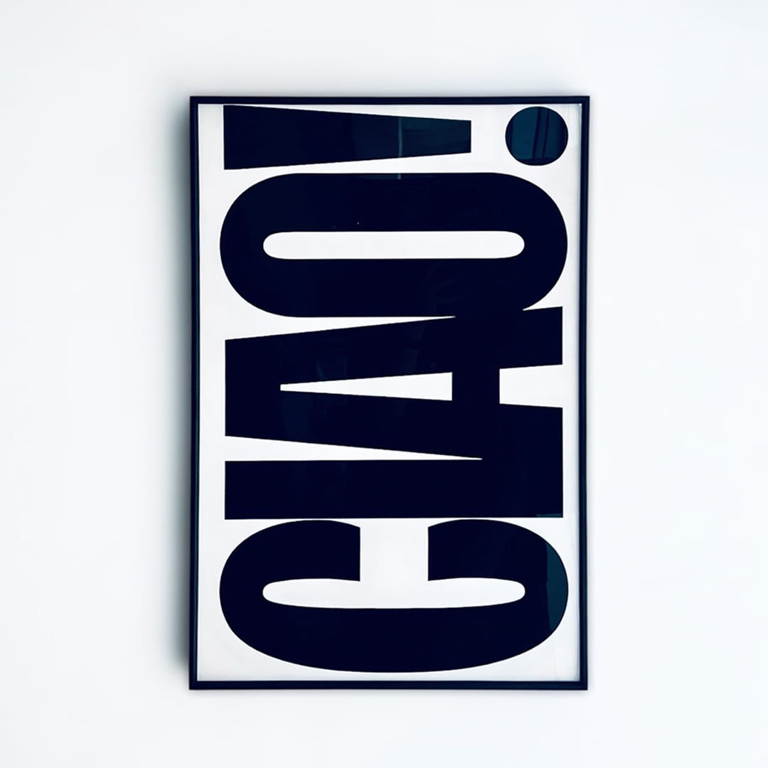 Colateral - Cuadro Mural Vidrio Frase Ciao