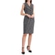 thumbnail image 4 of INSPIRE CHIC Vestido sin mangas de tweed para mujer 2025 Verano Oficina Trabajo Cuello en V Vestidos ajustados tipo lápiz 2XL Negro, 4 of 5