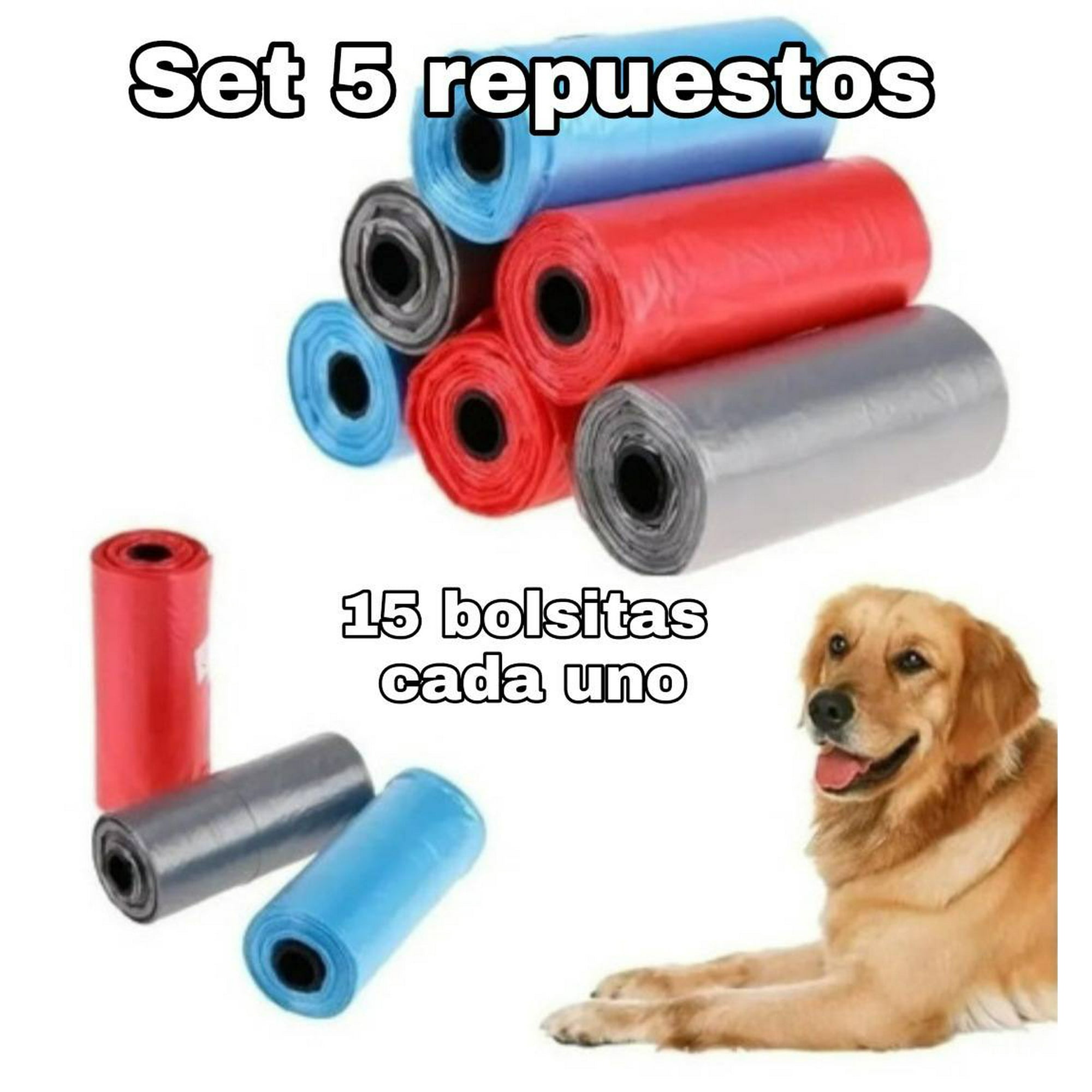 Mundo Eve - Set 5 Repuestos Dispensador De Bolsas Para Perro