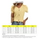 thumbnail image 3 of Camiseta de mujer con cuello en V, mangas cortas de pétalos, botones delanteros, aberturas, blusas casuales holgadas, 3 of 5