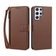 thumbnail image 1 of Funda Tipo Billetera para samsung galaxy S22 Ultra con Soporte y Bolsillo con Cierre Marrón, 1 of 1