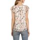 thumbnail image 3 of INSPIRE CHIC Blusa Floral de Mujer para el Día de San Valentín, Cuello Cuadrado Casual de Verano, Camisa de Chifón con Volantes y Manga Corta S Blanca, 3 of 8