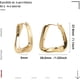 thumbnail image 4 of Pendientes de aro pequeños y gruesos, chapados en oro de 18 quilates, con forma irregular, para mujer., 4 of 5