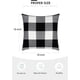 thumbnail image 2 of Juego de 2 fundas de cojín cuadradas a cuadros para exteriores, de lino y algodón en blanco y negro, para decoración de Pascua, para el hogar, el coche, la cama y el sofá, 45,7 x 45,7 cm., 2 of 7