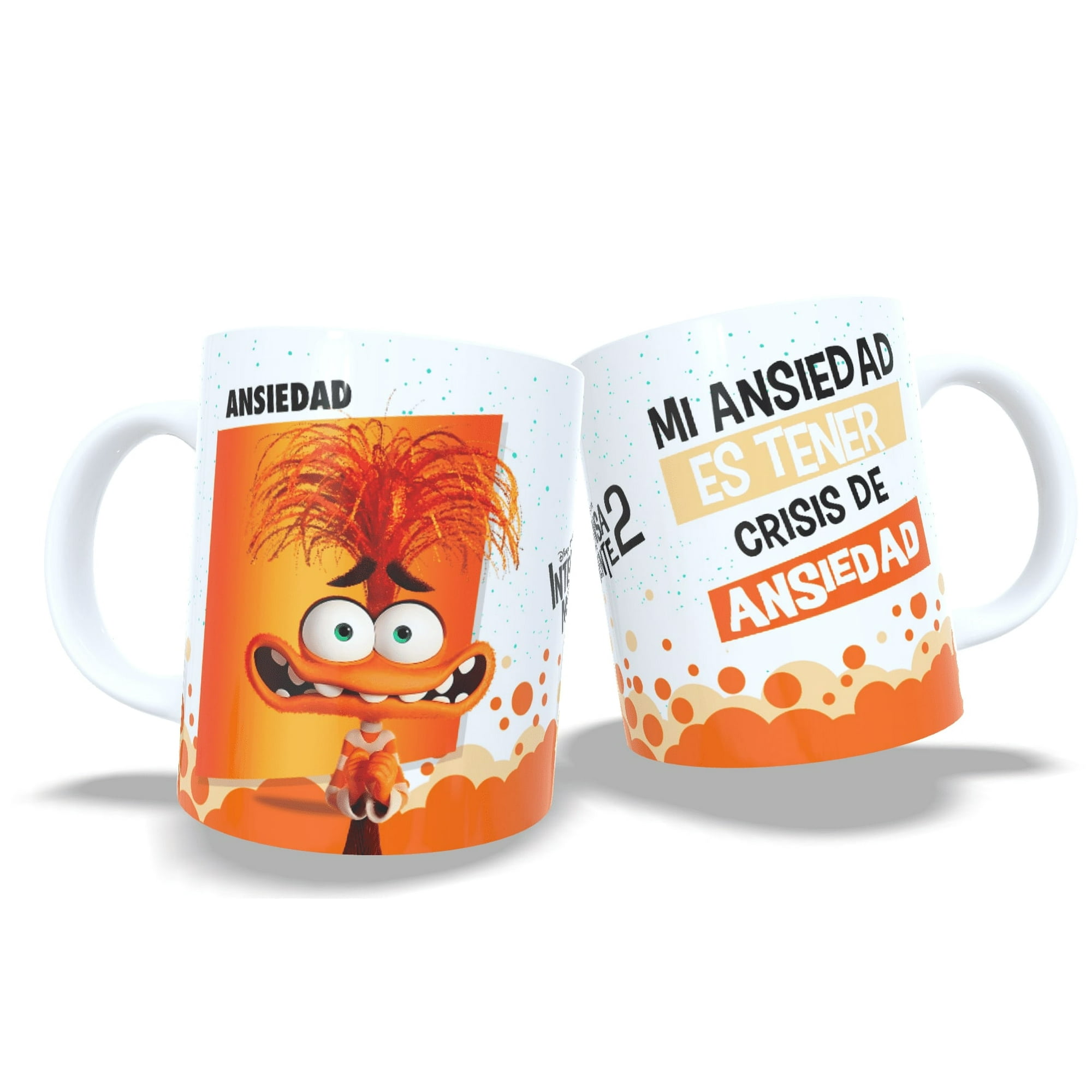 Arumistorechile - Tazon Taza Colección Intensamente 2 Frases - Ansiedad