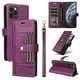 thumbnail image 3 of FOXDOCK Funda tipo Cartera para iPhone 12 Pro – Cubierta de Cuero PU con Múltiples Ranuras, Bolsillo para Efectivo y Correa de Muñeca, 3 of 6