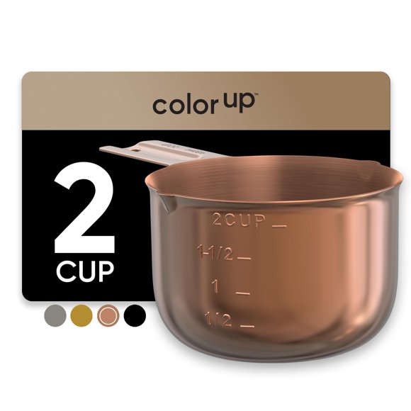 Taza medidora Color Up 480 ml de acero inoxidable con acabado cobre