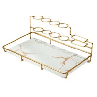 Magideal - Soporte Organizador De Pasta Multifuncional, Estante Para Encimera De Tocador De Baño, Soporte Para Cepillo Eléctrico Para Peine, Mostrador De Cocina Blanco