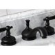 thumbnail image 3 of Grifo de baño Kingston Brass Duchess de instalación amplia, negro mate, 3 of 8