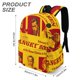 thumbnail image 3 of 12 Hombres en Pugna-theme Backpack, Campus style schoolbag Bookbag with Adjustable Shoulder Straps And Large Zip Compartment, Unisex Travel Bags.42x30x15cm, 3 of 6