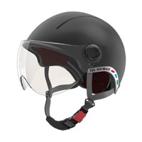 Ioensy - Casco De Coche Eléctrico Con Forro Extraíble, Casco De Ciclismo Para Adultos Para Moto, Negro