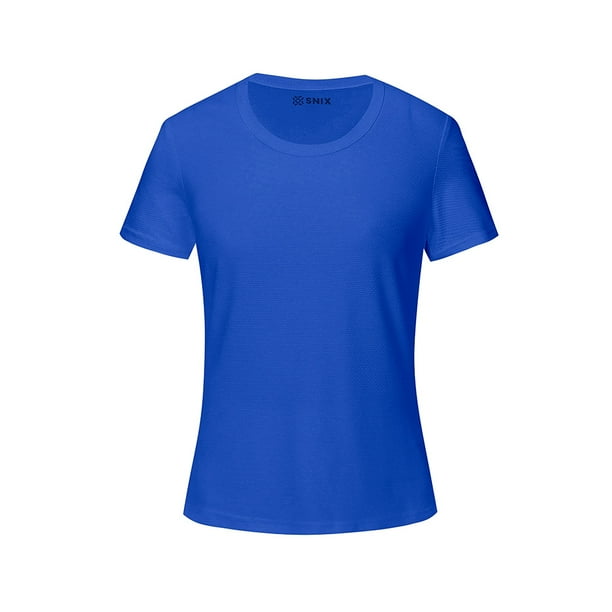Polera Femenina Dry Fit Azul Rey Talla M Lider