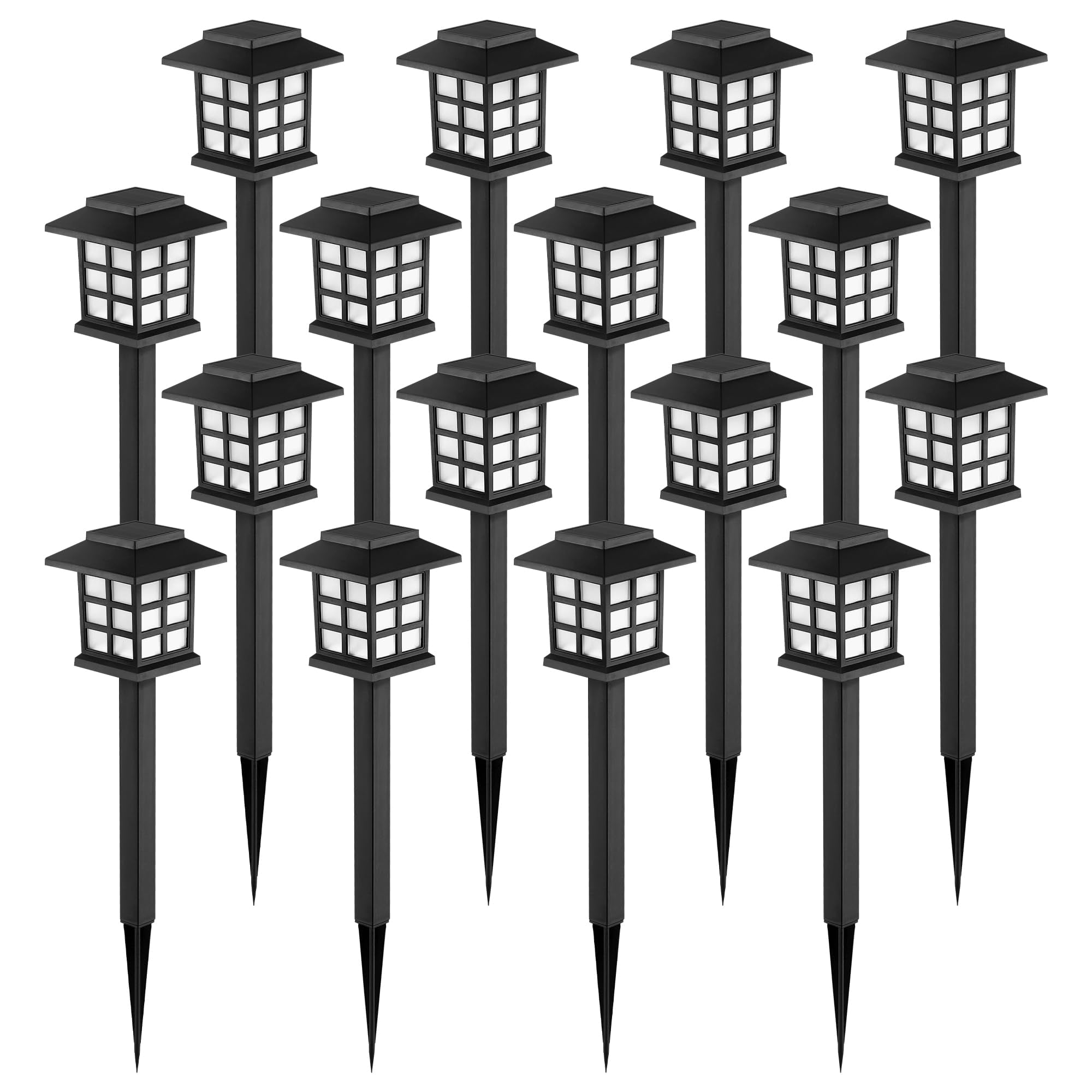 Gigalumi - Luces Solares Para Exterior Paquete De 16 Led Impermeables
