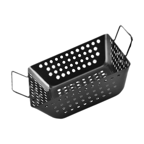 Sartén para asar, sartén para asar, utensilios para hornear de metal con asas, cesta para asar, bandeja para asar para picnics, asar, pescar, viajar, 272 cm x 217 cm x 62 cm