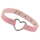 thumbnail image 1 of Collar gargantilla estilo punk de cuero sintético con forma de corazón de melocotón y banda para el cuello, 1 of 5